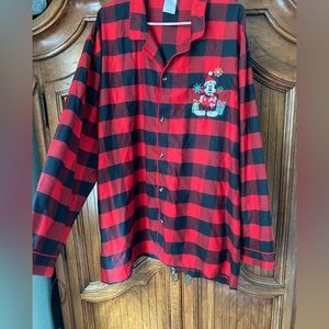 Disney Christmas Flannel Mickey Night Shirt